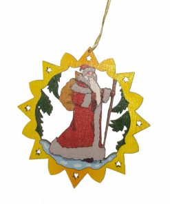 Erzgebirgischer Baumbehang Weihnachtsmann, farbig