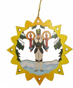 Erzgebirgischer Baumbehang Bergmann, farbig