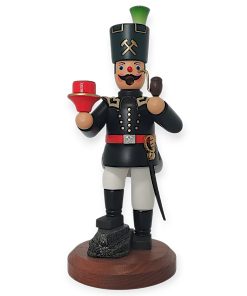 Räuchermann Bergmann Steiger mit Knickbein und Kerzenhalter