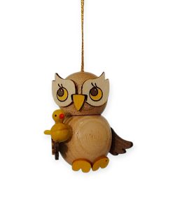 Behang Eulenkind mit Vogel