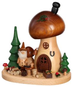 Räucherfigur Pilzhaus Pilzsammler