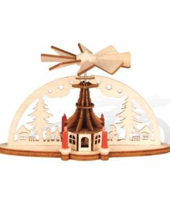 Mini-Schwibbogen mit Kirchenpyramide