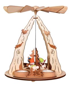 Schneemannpyramide für Teelichter