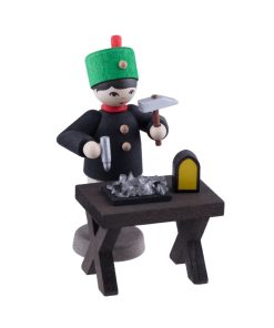 Bergmann mit Scheidebank, gebeizt