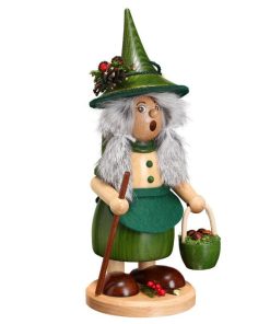 Räucherfrau Wichtelfrau mit Pilzkorb