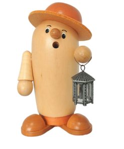 Räuchermann Rudi mit Laterne, braun
