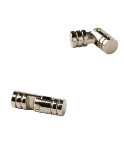 2 Stück UMAXO® Einbohrscharnier Ø5 x 15 mm aus Messing für Schmuckkästchen, kleine Kisten oder Klappen. Einbohrband