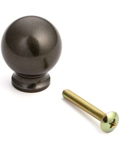 Kugelförmiger Möbelknopfgriff aus robuster Aluminiumlegierung, Oberfläche: braun, 25 mm (1″) KK-B25SBR. Griffknopf KK-B25SBR für Schublade, Möbeltür, Küchenschrank, Büroschrank und viel mehr, von Sugatsune / LAMP® (Japan)
