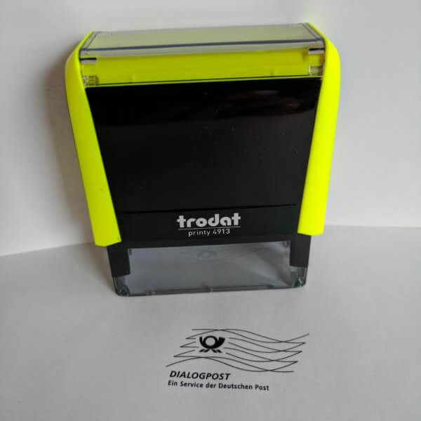 Selbstfärber Poststempel Frankierwelle Dialogpost