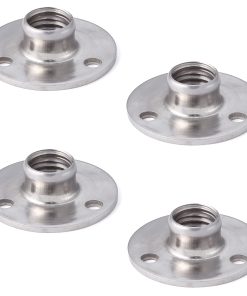 4 Stück runde Montageplatte mit M12 Gewinde, Befestigungsplatte, aus rostfreiem Edelstahl, 36 mm (1,5″), AP36-M12. Anschraubplatte, für Möbelfüße, Möbelrollen, Maschinenfüße, Schrankbeine, Sofafüße und viel mehr, von Sugatsune / LAMP® (Japan)